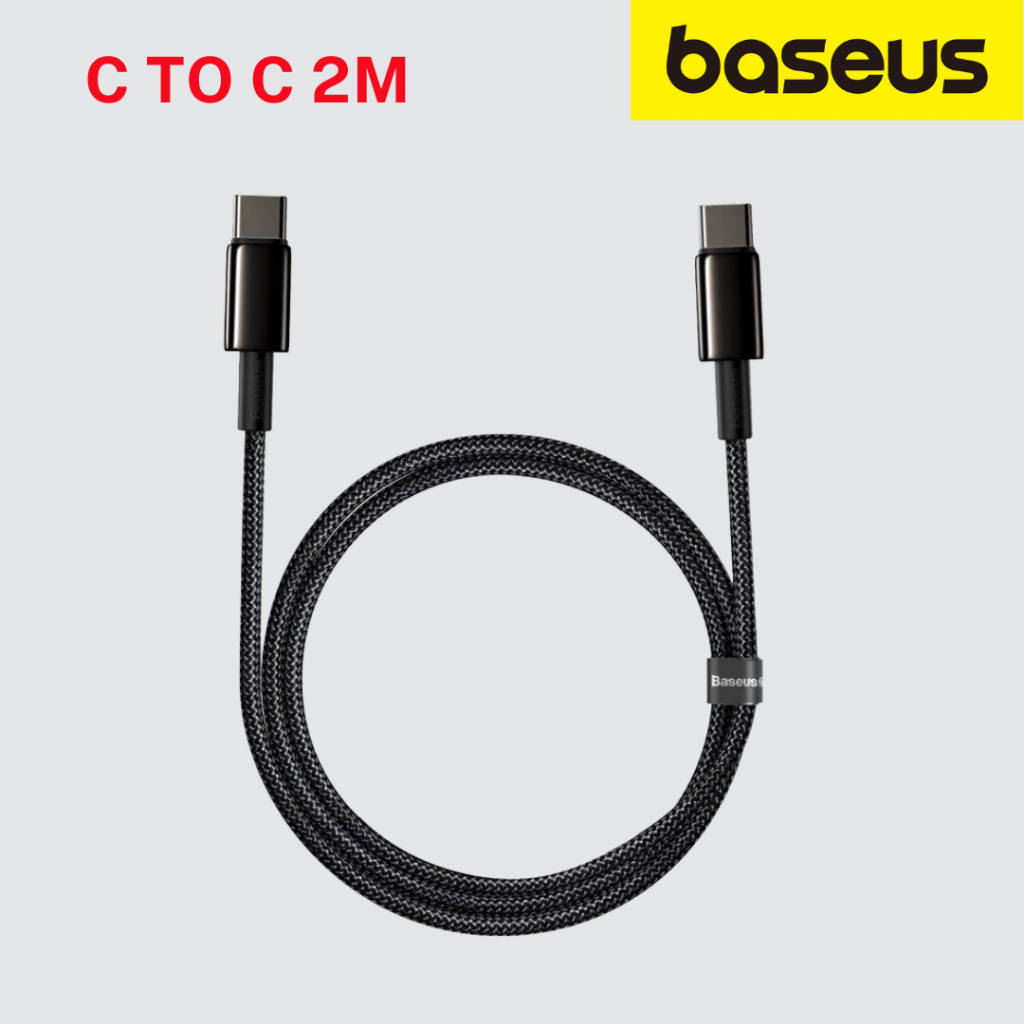 Cáp Sạc Nhanh 2m Type-C to Type-C Baseus Dây Dù Bền Đẹp