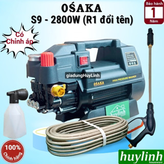 Máy xịt rửa xe Có Chỉnh Áp Osaka S9 (R1 đổi tên) - Công suất 2800W - Dây 15 mét [Osaka RS7 - Zukui S7]