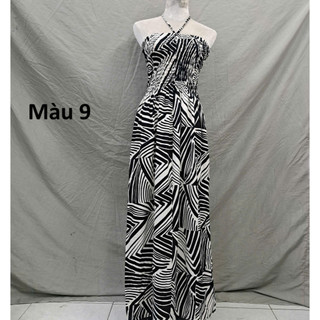 Đầm maxi cúp ngực quyến rũ (sọc/thổ cẩm/hoa lá)