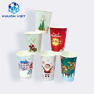   KV  Lốc ly giấy có họa tiết tết giáng sinh noel 