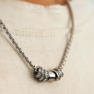  Dây chuyền mặt nhẫn đính đá zircon vòng cổ cá tính unisex nam nữ thép titan không gỉ 