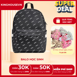 Balo Da Backpack Unisex Chống Nước - Balo Backpack King - Mẫu 1 - Màu Đen