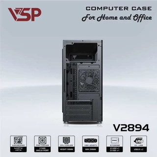 [Giá rẻ dủy diệt] Vỏ Case máy tính VSP V2894 thùng máy tính văn phòng nhỏ gọn hỗ trợ M-ATX/I-ATX