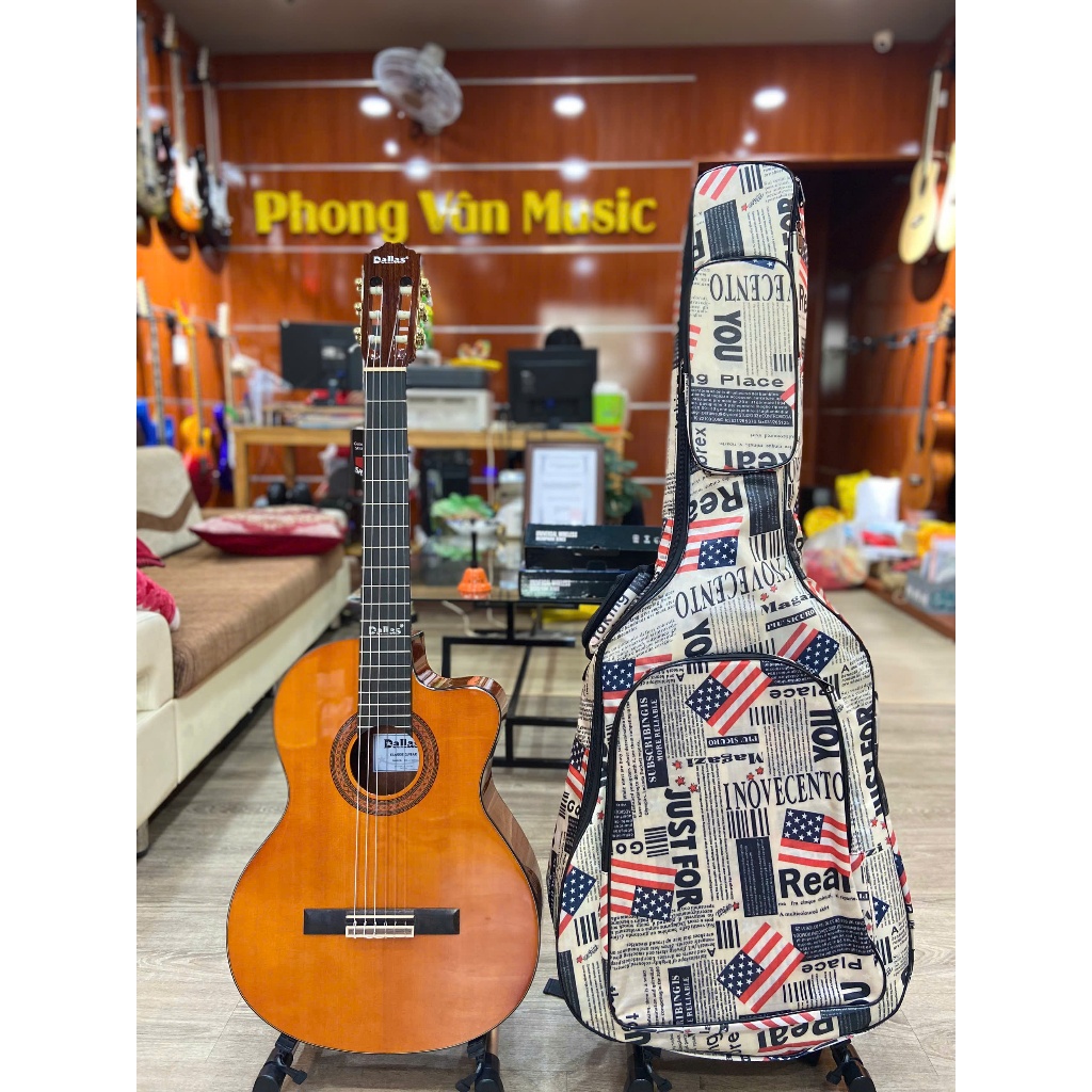 Đàn guitar classic Dallas DL-C300 tích EQ M2 bluetooth