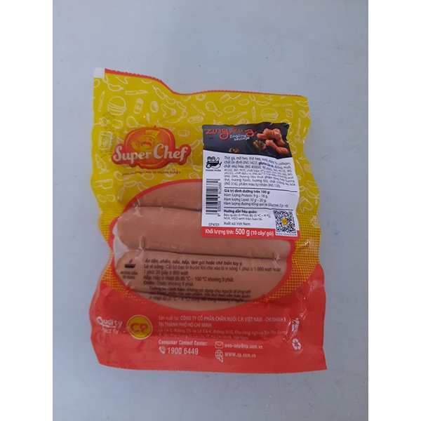 1Kg xúc xích Đức CP Super Chef (Gồm 2 gói 500g)