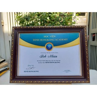 KHUNG BẰNG KHEN A3(30 *42)cm mặt kính hoặc mica