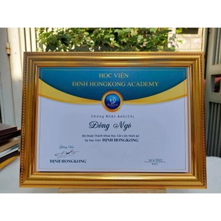 KHUNG BẰNG KHEN A3(30 *42)cm mặt kính hoặc mica