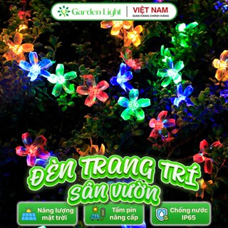 Đèn trang trí năng lượng mặt trời Hình bông hoa, tích kiệm điện, bóng siêu sáng, chống thấm nước - DA3128