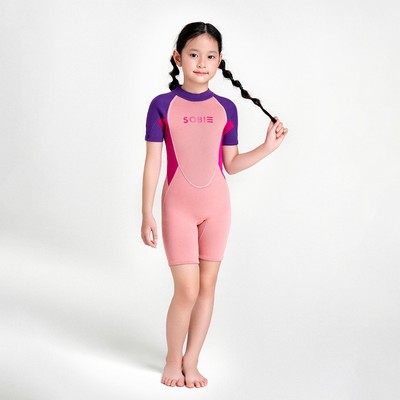 Wetsuit Soft Đồ bơi giữ nhiệt dành cho bé gái màu hồng 1.5mm