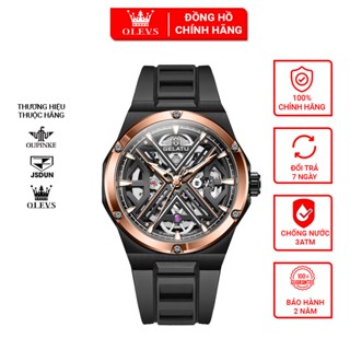 Đồng hồ nam GELATU lộ cơ automatic chính hãng,Đồng hồ đeo tay nam thể thao cao cấp,Đồng hồ dạ quang dây đeo silicone