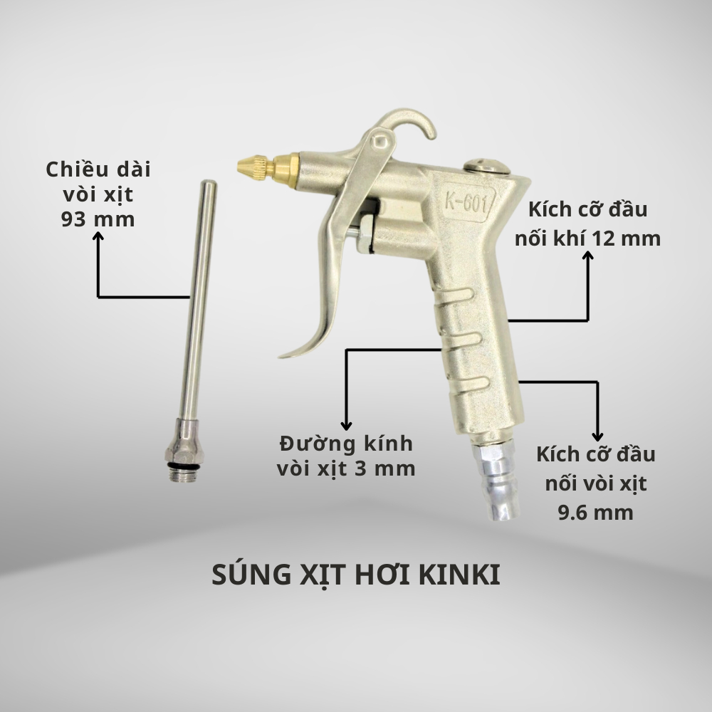 Súng Xịt Hơi Kinki, Làm Sạch Bề Mặt, Sử Dụng Khí Nén