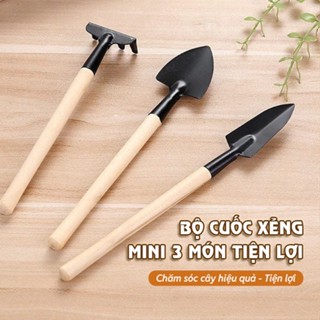  Bộ Cuốc Xẻng Mini 3 Món  Trồng Cây Cảnh Làm Vườn Trồng Rau Chăm Sóc Cây Cảnh Bonsai - DA3163 