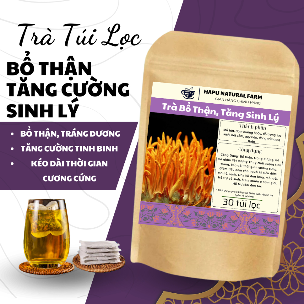 Trà đông trùng hạ thảo, ba kích, dâm dương hoắc tăng cường sinh lý dứt điểm tình trạng xuất tinh sớm rối loạn cương dươg