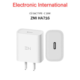 Củ sạc nhanh Xiaomi ZMI HA716 Type C chuẩn PD 3.0 cho Iphone, Android (Không kèm dây cáp)