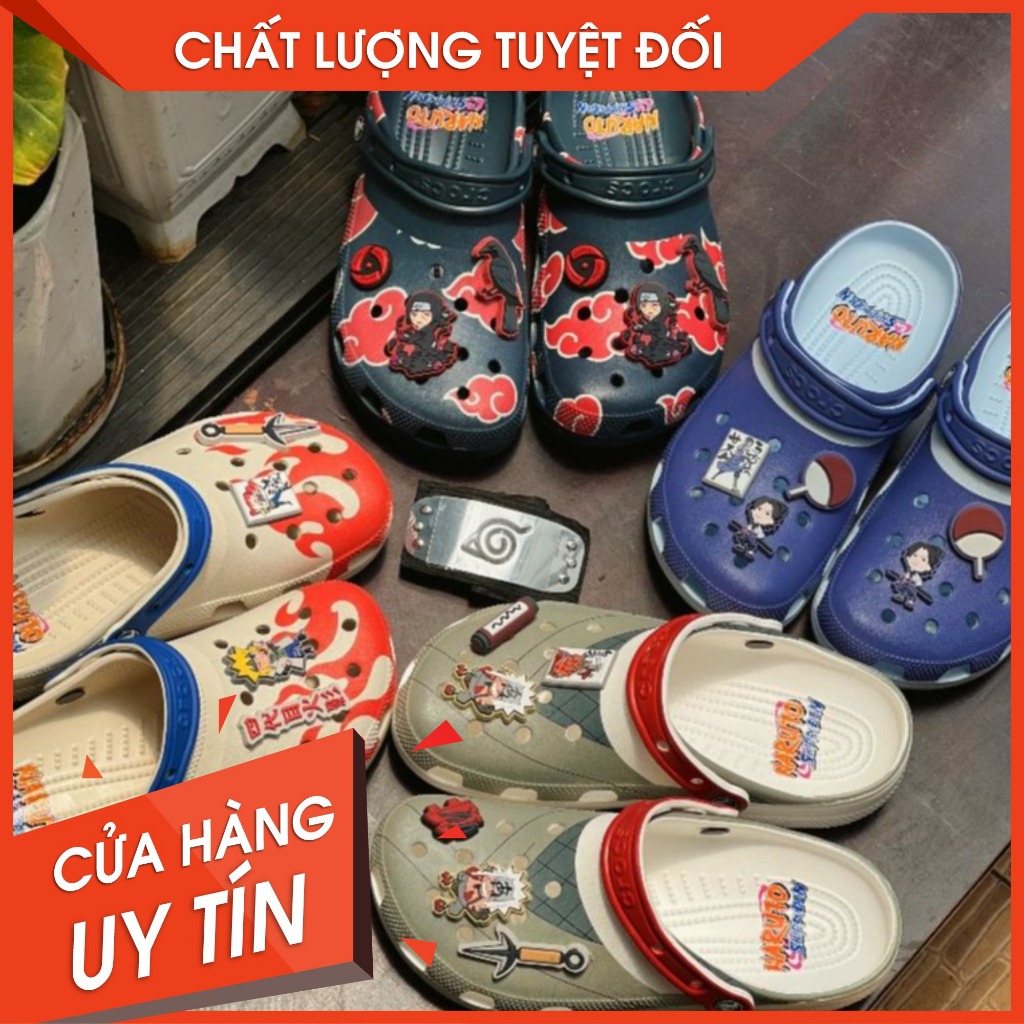 (New Auth) Dép thời trang Crocs Naruto Shippuden Không phụ kiện sắt