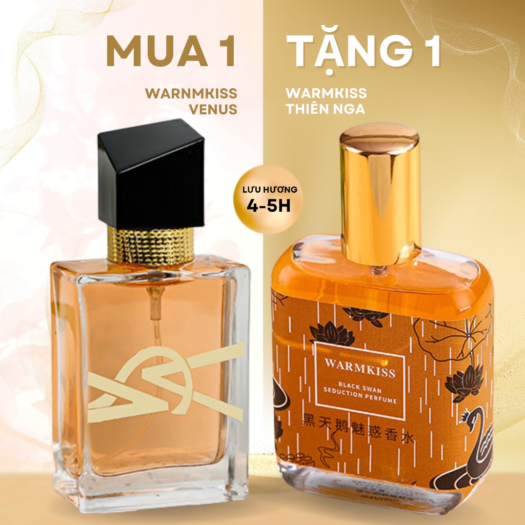 (Mua 1 Tặng 1) Nước Hoa Nữ Thơm Lâu Warmkiss Venus 30Ml Nhẹ Nhàng Tặng Kèm Nước Hoa Nữ Warmkiss Thiên Nga 30Ml