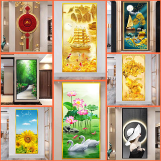  Tranh dán tường 3D khổ lớn trang trí phòng khách phòng ngủ 