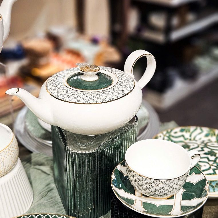 Bộ Bát Đĩa Sứ Xương Cao Cấp Olympic Charter PITO Kiểu Đặc Biệt Sang Trọng - SỨ MING