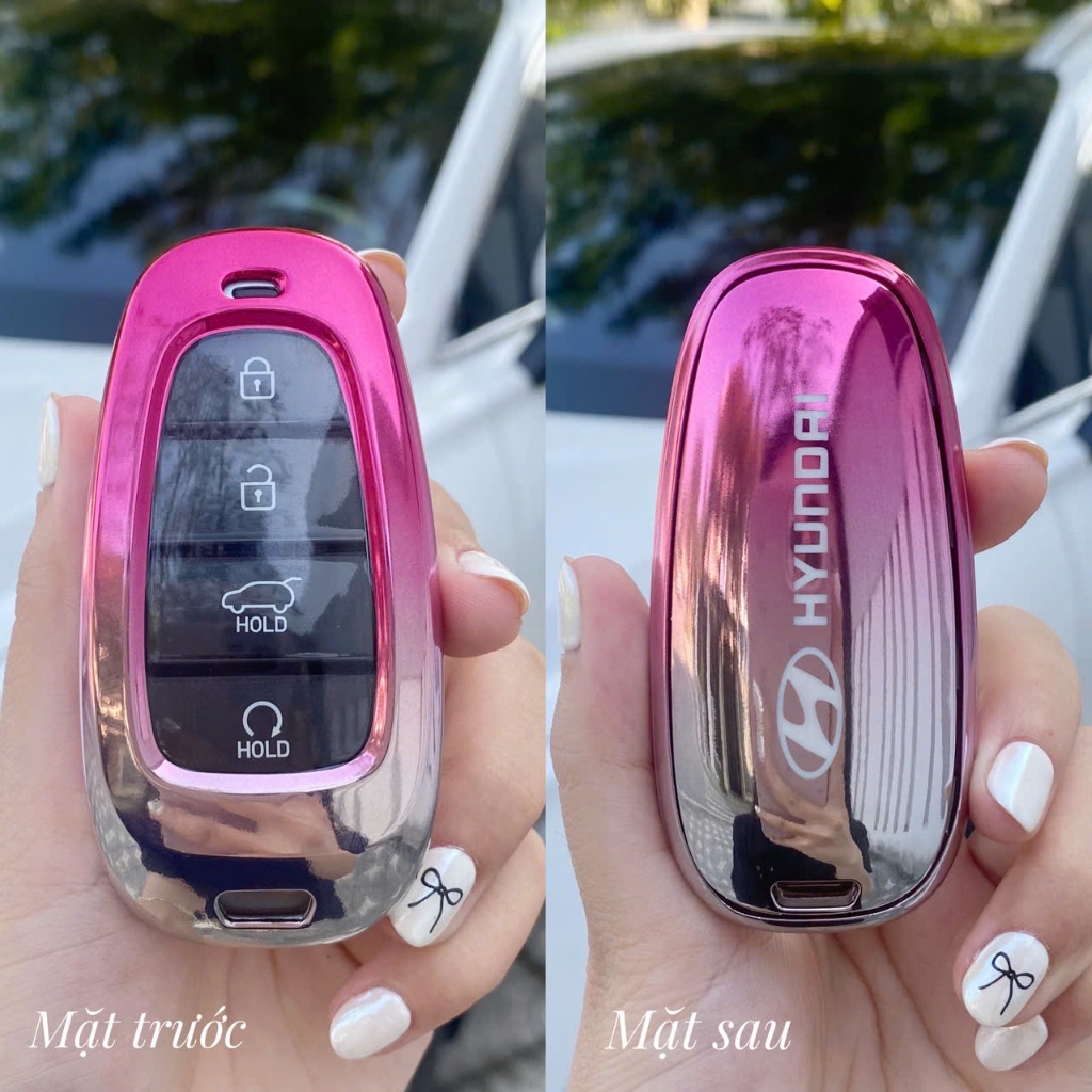 Ốp khóa xe Hyundai SANTAFE 2021-2022-2023, Hyundai TUCSON 2022-2023, PALISADE 2023-2024-Màu OMBRE LO
