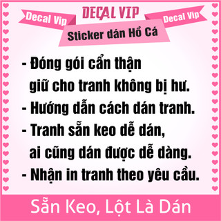 TRANH 3D DÁN HỒ CÁ ( TRANH LƯNG ) _DECAL VIP