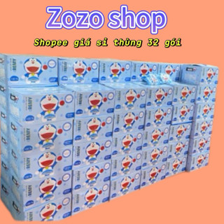  1 thùng khăn ướt 32 phú đạt Đôrêmon chính hãng không mùi date mới nhất 