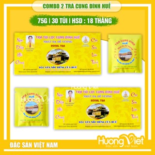 COMBO 2 HỘP Trà thảo mộc, trà túi lọc Cung Đình Huế, trà giải nhiệt Đức Phượng Danh Trà 75g [hộp 30 túi lọc]