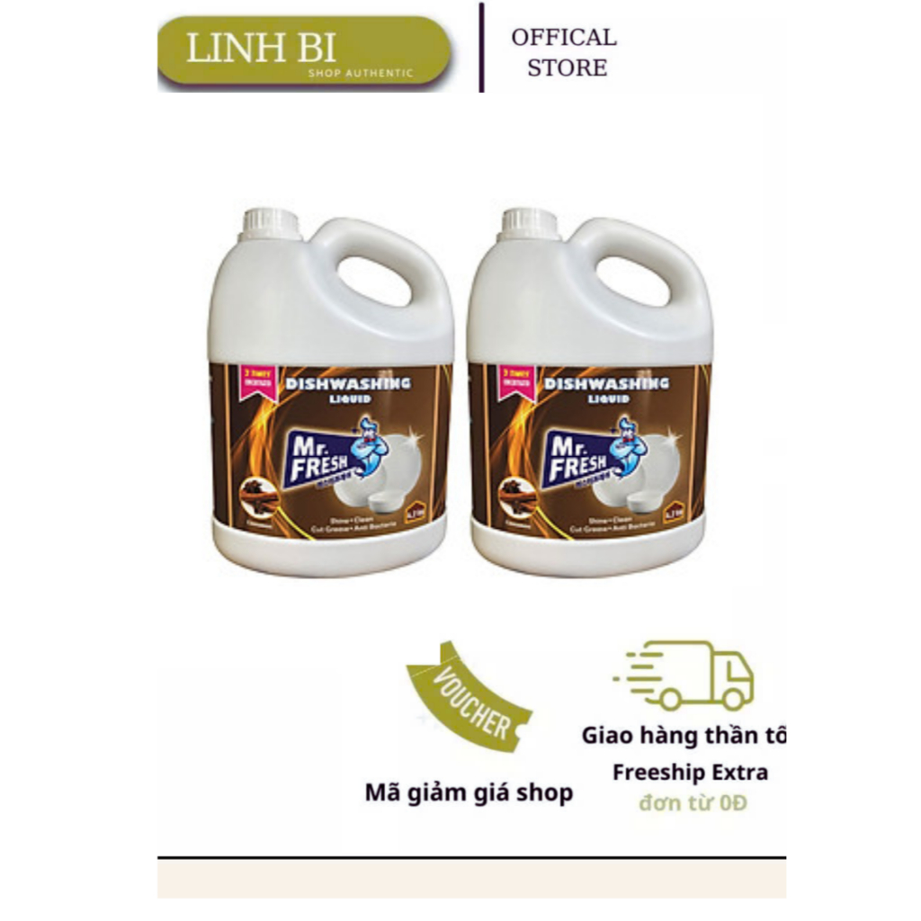 Nước rửa bát đậm đặc Mr.fresh hương quế 4200ml