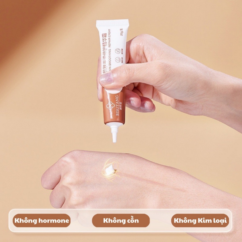 Kem bôi liền sẹo thảo dược BISUTANG - Kem giúp liền sẹo, cải thiện sẹo lồi lõm, lâu năm, sẹo rỗ, sẹo do vết thương sâu