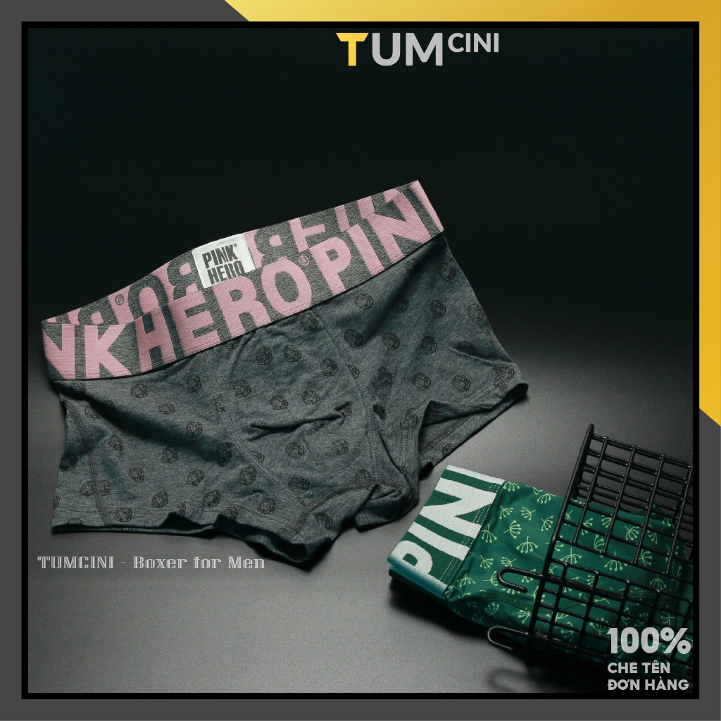 Quần lót nam cotton boxer màu sắc ma thuật giải toả phép màu lan truyền năng lượng tích cực Hero Pink Tumcini HP