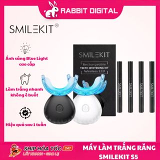  Máy làm trắng răng SMILEKIT S5 giúp răng trắng sáng không ê buốt chắc khỏe - Hiệu Quả Rõ Rệt Sau 3 Lần Sử Dụng 