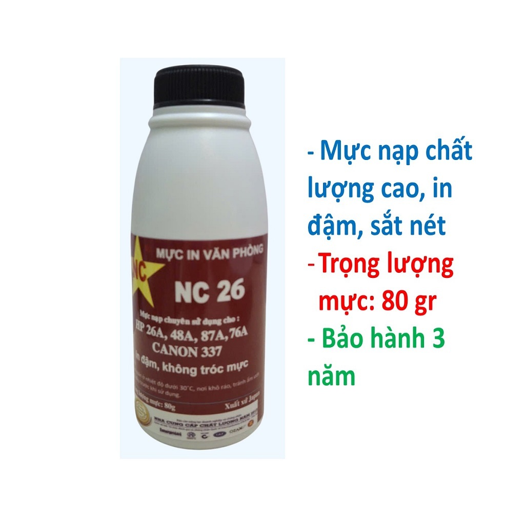 Mực nạp hộp rin HP M404n, 404dn, 404dw, M428fdn, M428fdw, M304. Bình bơm đổ máy in có hộp mực HP 76a