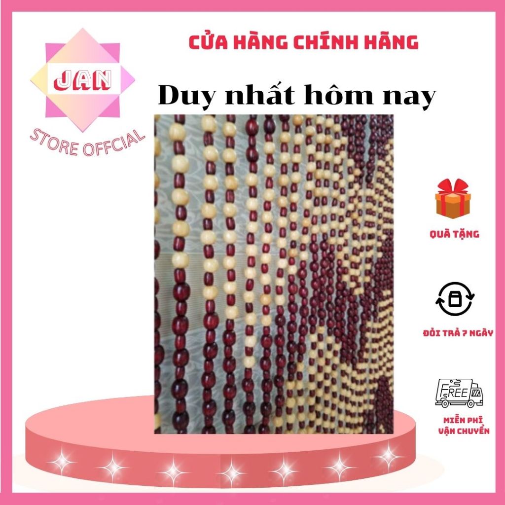 Rèm hạt gỗ xuất khẩu đủ kích thước 200cmx80 , 1mx2m , 1m2x2m