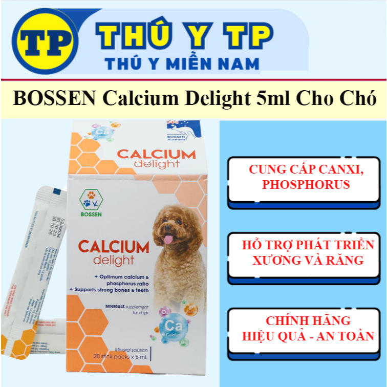BOSSEN Calcium Delight Cung Cấp Canxi Chó Mèo (1 Tuýp)