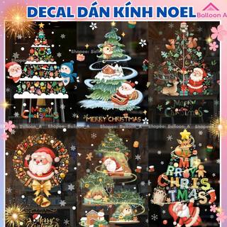  Decal Noel Decal Dán Cửa Kính Trang Trí Tiệc Giáng Sinh Noel 