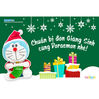  Gấu bông mèo Doraemon Giáng Sinh 2024 Size nhỏ 23cm Quà Tặng Xmas Dễ Thương Bản Giới Hạn - Chính hãng từ WOWO by TAGGER 