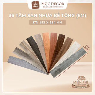  36 Tấm Sàn Nhựa Bê Tông  5m  Sàn Nhựa Vân Gỗ Vân Đá Vân Trải Khảm Keo Dán 5m Độ Dày 2mm 