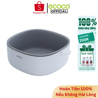 Chậu Rửa Kèm Rổ ECOCO Có Quai Xách, Bộ Chậu Rổ Rửa Rau Củ Đa Năng, Chất Liệu Nhựa ABS Cao Cấp