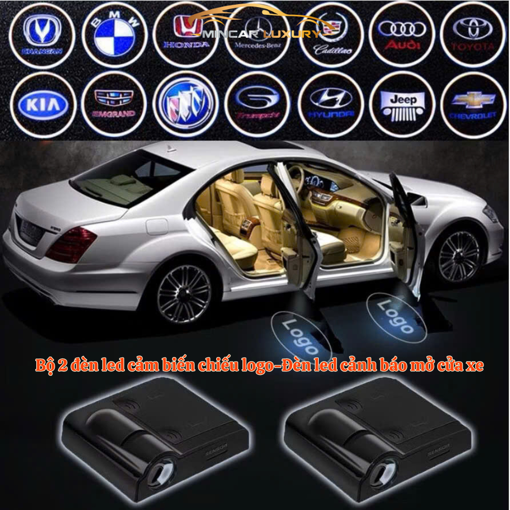Bộ 2 Đèn Led Chiếu Cửa Logo Xe Hơi - Đèn led cảnh báo mở cửa xe có logo