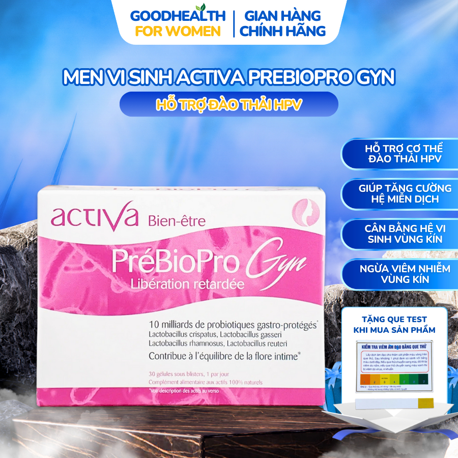 [SHOP MALL CHÍNH HÃNG] ACTIVA Men vi sinh hỗ trợ đào thải HPV (Bien-ÊtrePreBioPro Gyn)