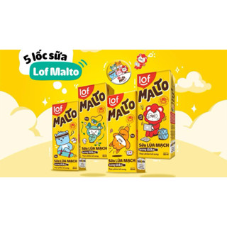 Combo 5 Lốc sữa lúa mạch hương socola LOF Malto 180ml