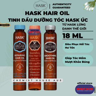 [18ML] Hask Tinh Dầu Dưỡng Tóc Chuyên Sâu Phục Hồi Hư Tổn Bóng Khỏe Mềm Mượt Dày Tóc