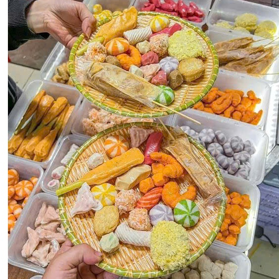 500g VIÊN THẢ LẨU CAO CẤP, TÙY CHỌN_XIÊN QUE, THẢ LẨU