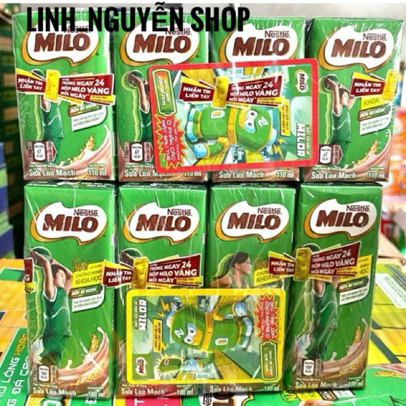 Lốc 4 Hộp Sữa Milo Lúa Mạch 110ml/180ml