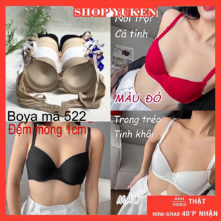  ♥️ ÁO LÓT NỮ ♥️ A522 Trơn . Áo ngực Boya trơn mỏng có gọng hàng Việt Nam . Áo Lót đệm mỏng 1cm nâng ngực êm 