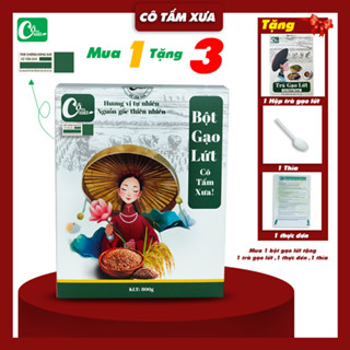 Bột Gạo Lứt Cô Tấm Xưa (gói 800g) HỖ TRỢ GIẢM CÂN + LỢI SỮA ( tặng kèm trà gạo lứt 5 túi lọc + thực đơn+ muỗng đong bột)