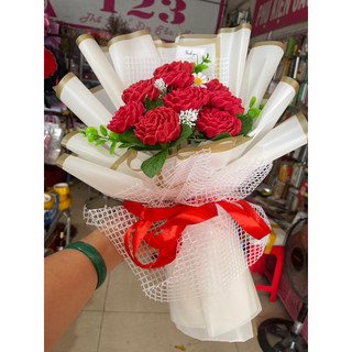 Bó hoa  sáp , hoa giấy