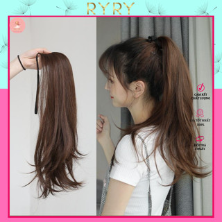  Tóc giả cột thẳng dài cúp đuôi 45cm mềm mượt phong cách Hàn Quốc cho nữ - PHỤ KIỆN RYRY 