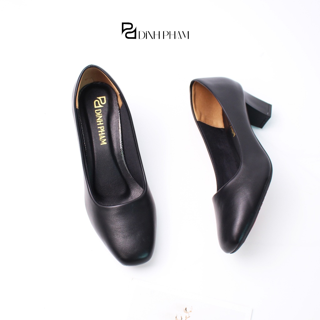 giày mũi vuông cao 3 phân, 5 phân, 7 phân