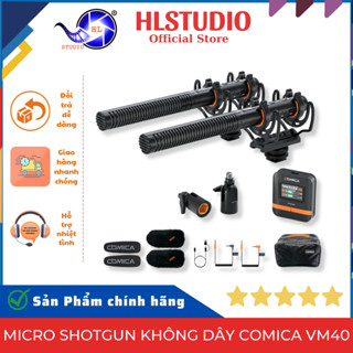  Micro Shotgun Không Dây Comica VM40 Combo Siêu Cardioid 32GB Pin Lâu 