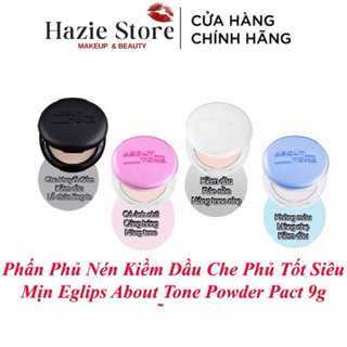  Phấn phủ About Tone Powder Pact phấn phủ Eglips phấn nén kiềm dầu thuần chay Hàn Quốc 9gam 
